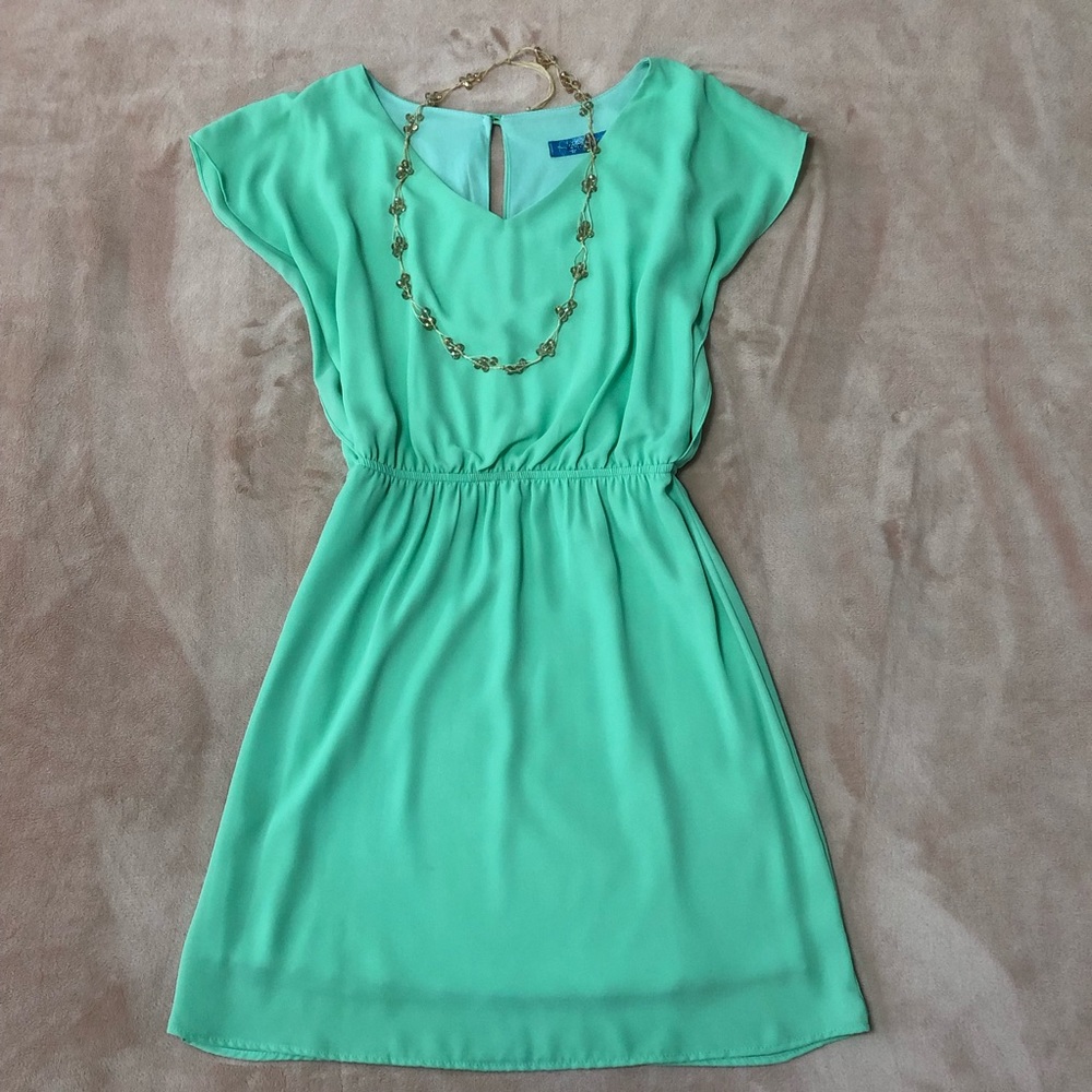 Francesca’s Mint Split-Back Dress